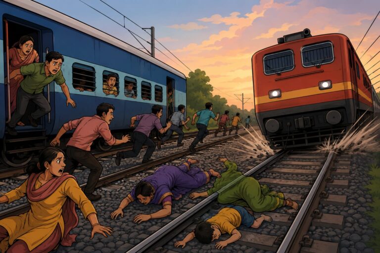 अफवाह बनी मौत का कारण: खजुराहो-उदयपुर इंटरसिटी से उतरे 4 यात्री पातालकोट एक्सप्रेस की चपेट में आए
